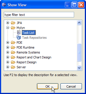 Open Task List view