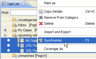 Manual task synchronization